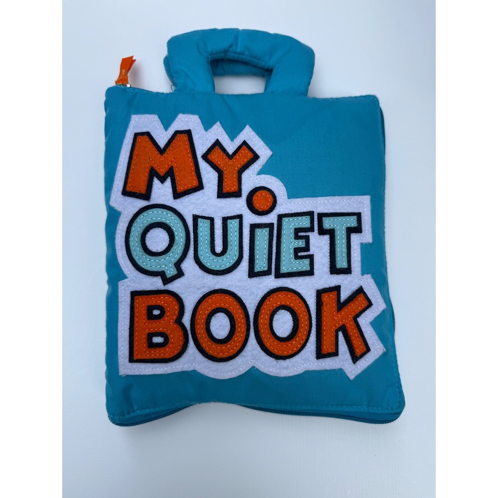 My Quiet Book Sensory Activity Toy Toddler Teal Blue Fine Motor Skills Travel